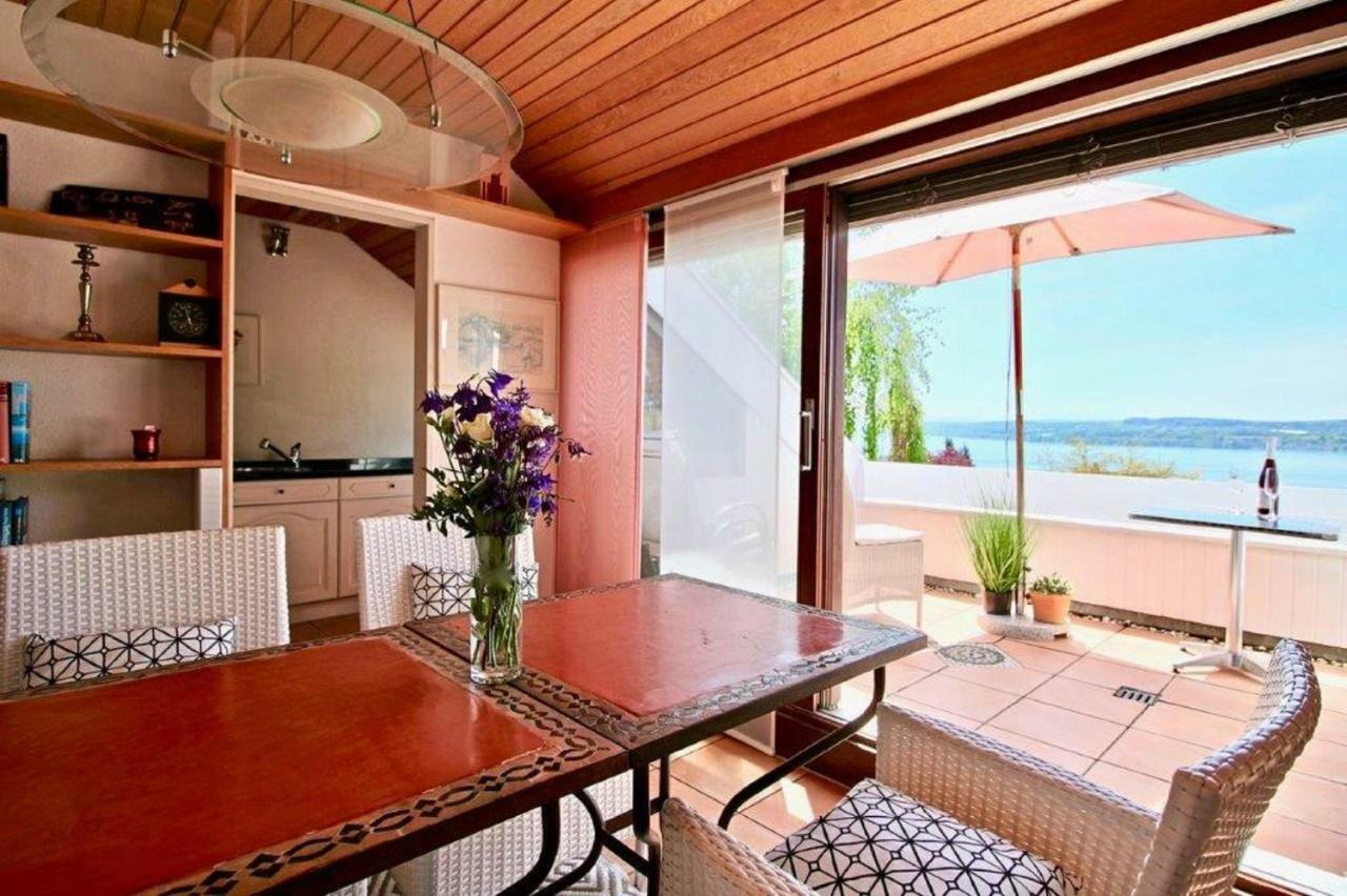 Ferienwohnung mit Seeblick und Dachterrasse in Überlingen Exterior foto
