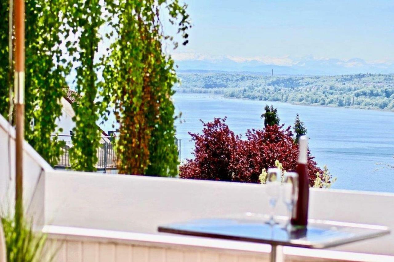 Ferienwohnung mit Seeblick und Dachterrasse in Überlingen Exterior foto
